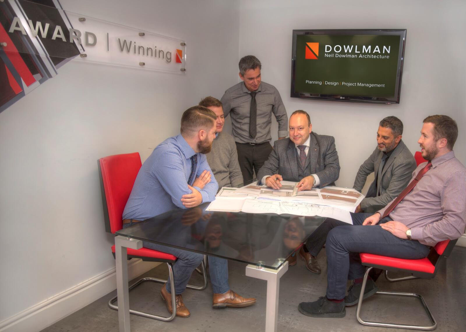 Dowlman team in meeting room