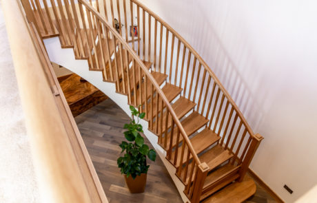 Curved Wooden Staircase